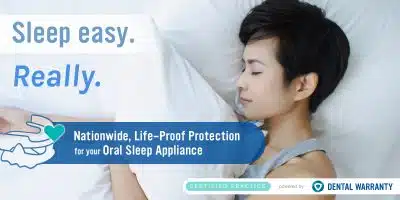 Dental Warranty flyer for Oral Sleep Appliance